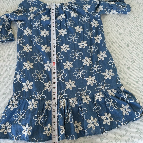 Label by Five Twelve Boho Floral Embroidered Ruffled Off Shoulder Mini Dress - Picture 5 of 9